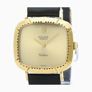 Orologio da donna Cellini 4082 in oro 18k in pelle a carica manuale di Rolex