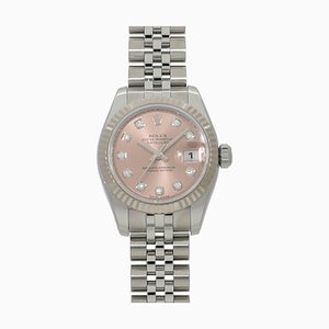 Datejust 179174g Z Series reloj para dama en rosa * 10p con diamantes de Rolex