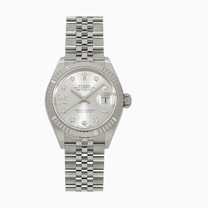 Datejust 28 279174g Casuale argento X 9p Star/Ix Diamond orologio da donna di Rolex