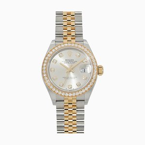 Datejust 28 279383rbr Silver X 10p Diamond Ladies Watch di Rolex