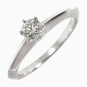 Solitaire Diamantring in Platin von Tiffany & Co.