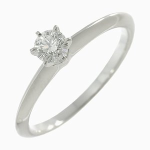Solitaire Ring aus Platin von Tiffany & Co.