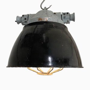 Lámpara industrial de esmalte negro