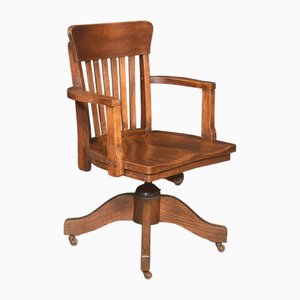 Oak Revolving Desk Chair, 1890s