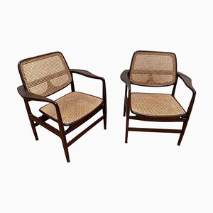 Mid-Century Modern Oscar Armchairs attributed to Sergio Rodrigues, Brazil, 1956, Set of 2