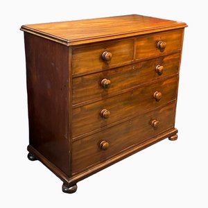 English Victorian Mahogany Chest of Drawers, 1850s