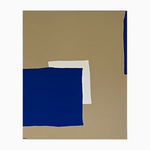 Bodasca, Grande Composition Abstraite Bleu Klein, Acrylique sur Toile