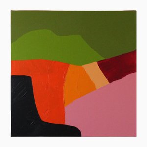 Bodasca, Colorful Abstract CC12 Composition, Acrylic on Canvas