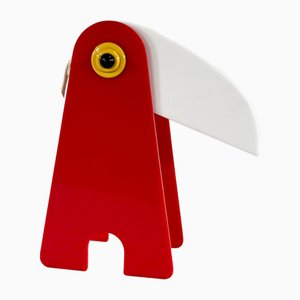 Lampada da tavolo Toucan rossa in plastica, anni '60