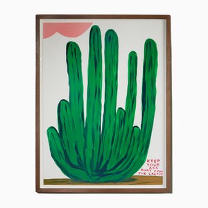 David Shrigley, Halten Sie Ihren Arsch vom Kaktus fern, 2020, Siebdruck