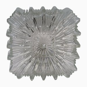 Brutalist Square Flush Mount, 1970s