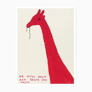 David Shrigley, Er wird nur Tintenfischnudeln essen, 2019