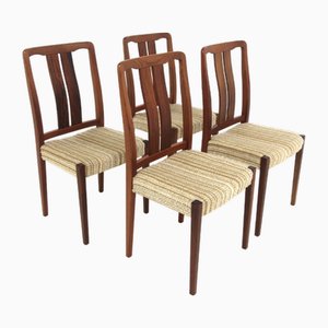 Vintage Scandinavian Rosewood Chairs, 1960, Set of 4