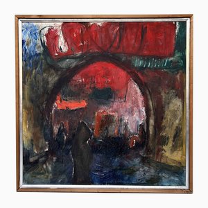 Takashi, Expressionistische Komposition, Öl auf Leinwand, 1968