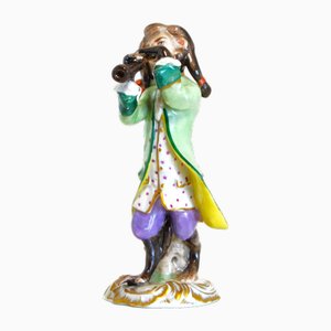 Porcelain Figurine from the Series Monkey Band from Volkstedt Manufactory, Germany, 1940s