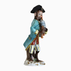 Porcelain Figurine from the Series Monkey Band from Volkstedt Manufactory, Germany, 1940s