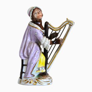 Porcelain Figurine from the Series Monkey Band from Volkstedt Manufactory, Germany, 1940s