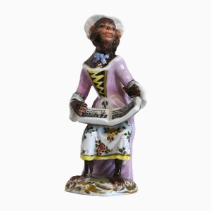 Porcelain Figurine from the Series Monkey Band from Volkstedt Manufactory, Germany, 1940s