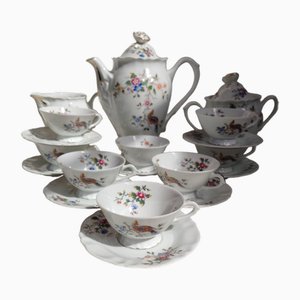 Servicio de té de porcelana de Limoges para Pastaud, años 70. Juego de 2