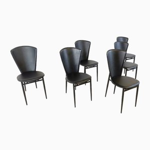 Post Modern Italian Dining Chairs, 1980s, Set of 6