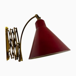 Industrielle Italienische Vintage Wandlampe, 1950er