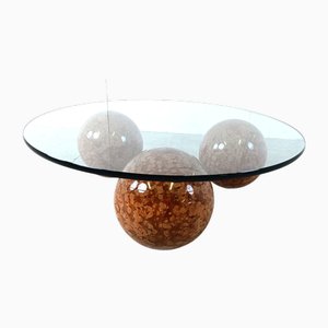 Marble Sphere Coffee Table, Italy, 1980s