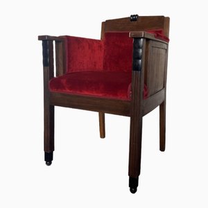 Art Deco Amsterdamse School Oak Desk or Side Chair, 1920s