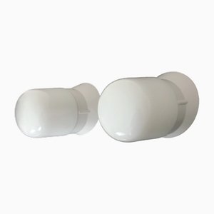 White Oblique Wall Lights from Arno, 1960s, Set of 2
