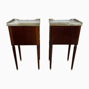 Louis XVI Style Mahogany Bedside Tables, 1960s, Set of 2