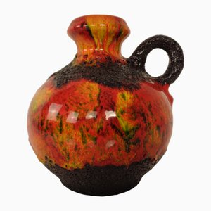 Vaso in ceramica lava di Walter Gerhards, anni '70