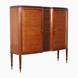 Vintage Bar Cabinet in Exotic Wood & Marble, Italy, 1960s