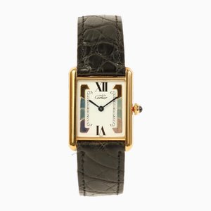 Reloj Must Tank vermeil negro de Cartier
