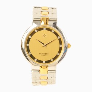 Rhinestone Round Face Watch in Silver and Gold from Givenchy