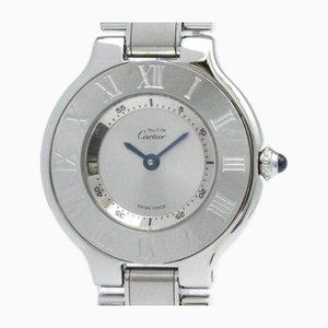 Reloj para dama de cuarzo de acero inoxidable pulido de Cartier