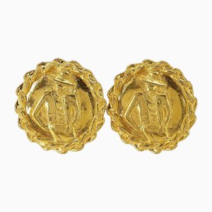 Mademoiselle Earrings in Gold from Chanel, Set of 2