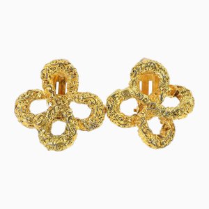 Lava Clover Earrings in Gold from Chanel, Set of 2