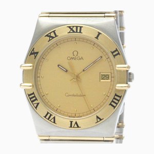 Constellation 18k Gold and Steel Quartz Mens Watch from Omega