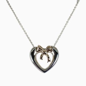 925 750 Heart Ribbon Combination Pendant Necklace from Tiffany &Co.