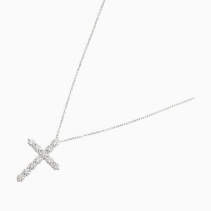 Mittelgroße Cross Diamond Halskette Pt Platinum von Tiffany &Co.