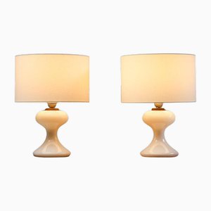 White Ml1 Table Lamps by Ingo Maurer for M-Design, 1969, Set of 2