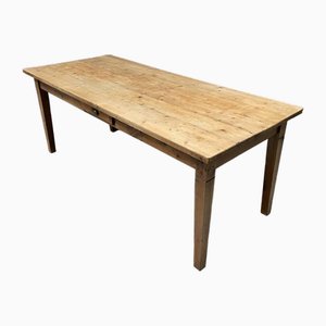 Mesa de cocina de madera de pino, años 80
