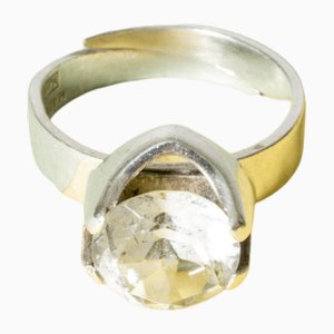Silver and Rock Crystal Ring by Matti Hyvärinen, 1978