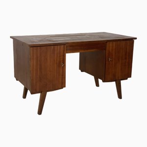Mid-Century Brown Wood Desk