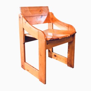 Juego de sillas auxiliares escandinavas de pino, Suecia, años 60. Juego de 2