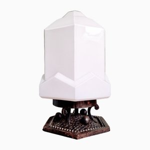 Lámpara de mesa estilo rascacielos Art Déco, años 20