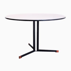 Round Black and White Dining Table by Hein Salomonson for Ap Originals, 1950s