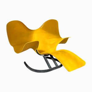Elephant Chair in Yellow with Black Base by Bernard Rancillac, 1985
