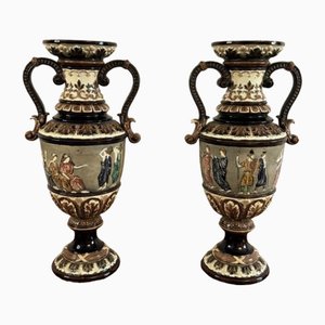 Antique Victorian Vases, 1870, Set of 2