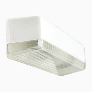 Scones de vidrio esmerilado blanco opalino modelo Amv5 de Holophane, France