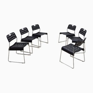 Omstak Chairs in Metal by Rodney Kinsman for Bieffeplast, 1970s, Set of 6
